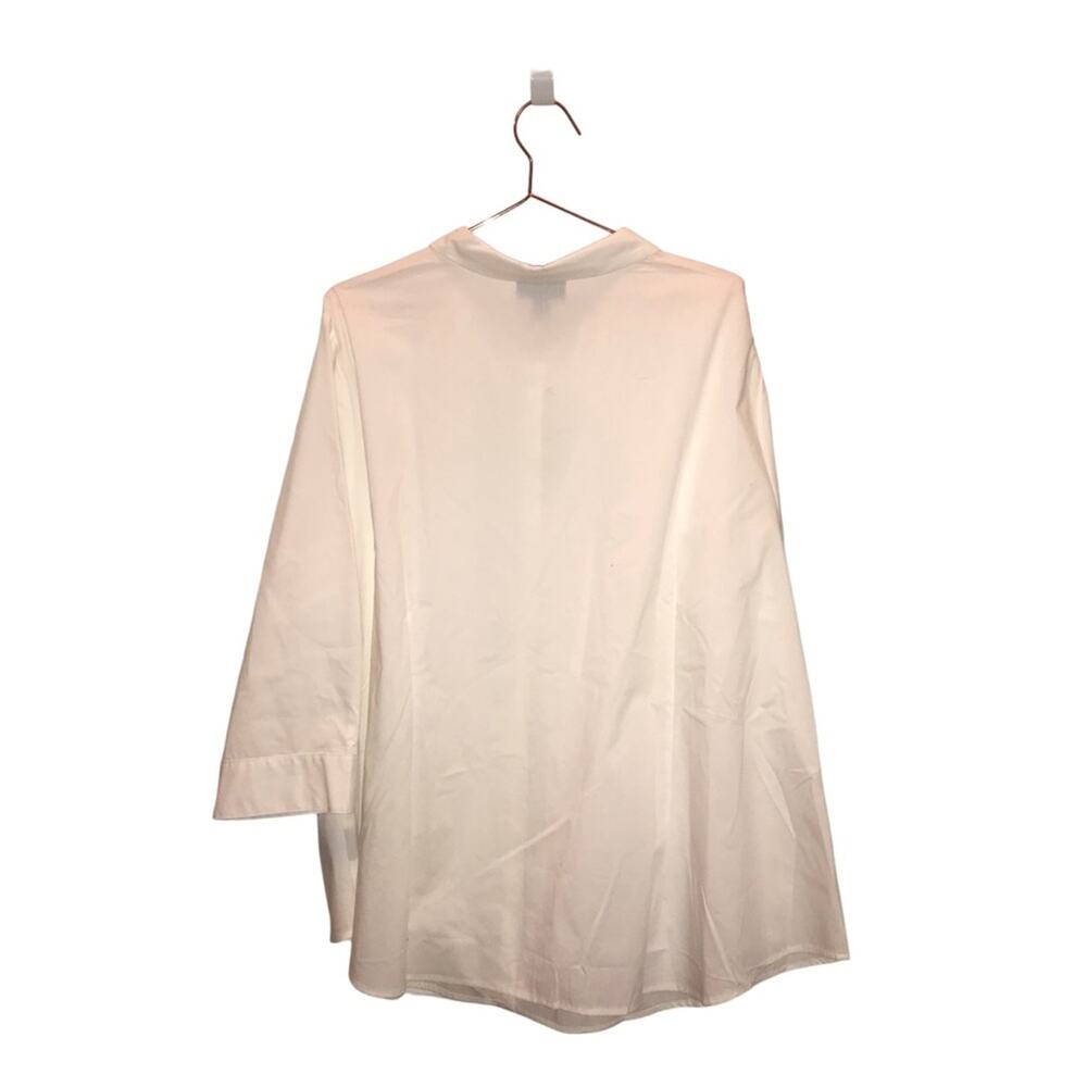 Worthington White Button Down 3/4 Sleeve Blouse - Size 4X - Picture 2 of 4